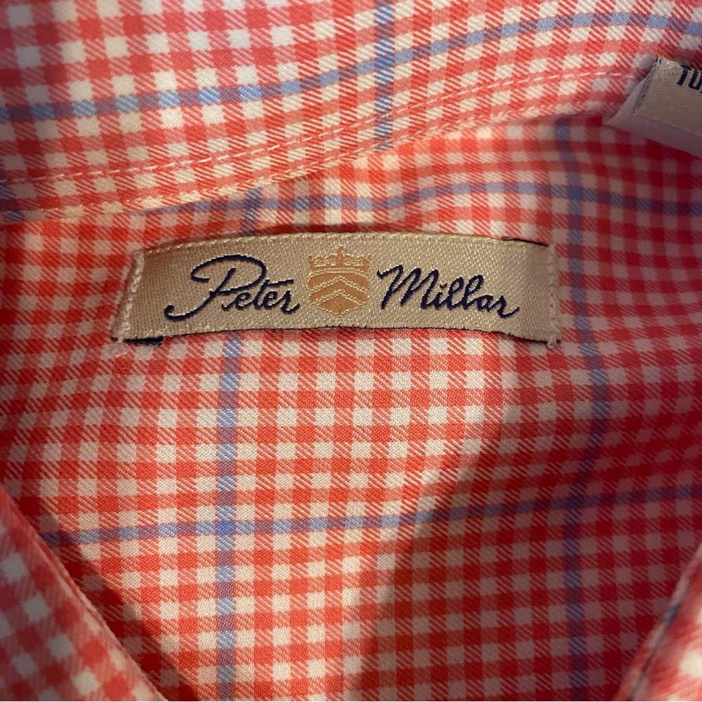 Peter Millar Gingham Plaid Collared Button Down S… - image 7
